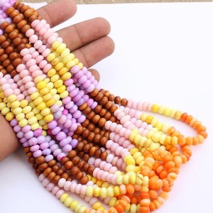 Alta calidad Multi Disco Candy Opal Smooth Rondelle Beads 7-8mm Opal Gemstone Beads para la fabricación de joyas de fabricante indio - Product Image 1