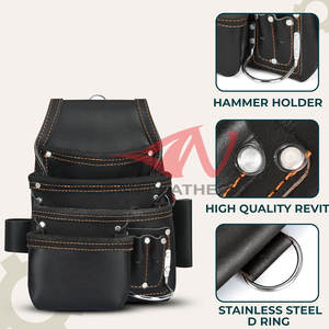 Newly Added Professional <b>Leather</b> Electrician <b>Tool</b> Bag Built From Thick <b>Leather</b> For Men Daily Use - Product Image 2