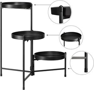 Soporte de macetas de 3 niveles para el hogar, jardín, balcón, decoración, maceta de Metal, estante de la mejor calidad - Product Image 4