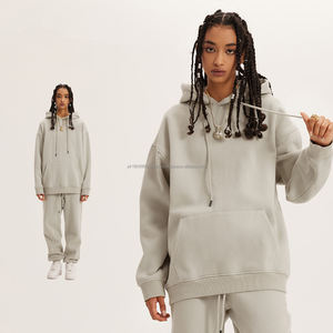 Ensemble de survêtement et de sweat-shirt de haute qualité 100% coton surdimensionné poids lourd 500 g/m² multicolores - Product Image 6