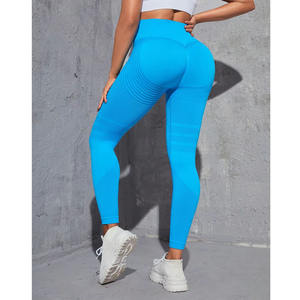 Leggings de yoga taille haute sans couture à séchage rapide pour femmes contrôle du ventre en tissu respirant pour les entraînements de gymnastique décontractés - Product Image 4