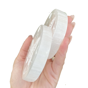 Placa de Carga de Selenita Natural, Símbolo de Polilla para Sanación Reiki, Placas de Carga de Selenita al por Mayor, Cristal al por Mayor - Product Image 5