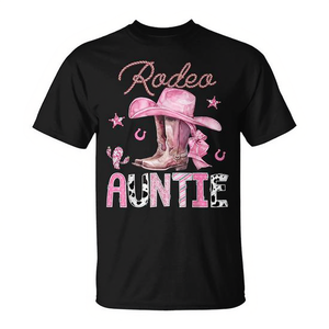 Botas Rosas Auntie Coquette para Fiesta de Cumpleaños de Rodeo, Camiseta de Vaquera - Producto Promocional - Product Image 2