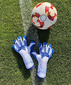 Gants de gardien de but professionnels personnalisés, protection complète des doigts et de la paume, latex de haute qualité, respirant, antidérapant, fermeture à boucle et crochet - Product Image 4