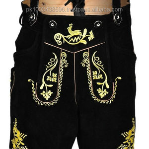 กางเกงหนังบาวาเรียนแบบดั้งเดิม กางเกงหนังสั้นแบบบาวาเรียนสำหรับผู้ชาย - Product Image 1