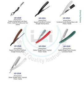 Rasoir à rasoir à lame coupante personnalisée avec manche en plastique |   Rasoir professionnel turc droit pour barbier par Life Care Instruments. - Product Image 5