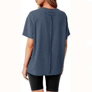 Fashion Plain Cotton Kids Boys Wholesale WomenLatest Designs Oversized Tshirt Logo - Product Image 5