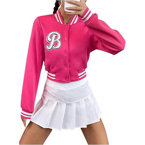 Chaqueta universitaria de moda Premium para mujer, venta al por mayor, chaqueta Bomber de gran tamaño, ropa de calle de moda de estilo universitario Letterman personalizada - Product Image 4