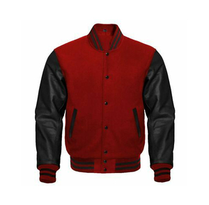 Chaqueta Universitaria Personalizada de Punto Holgada y Extra Grande de Algodón Sostenible, Chaquetas Varsity para Hombre con Parches Personalizados - Product Image 5
