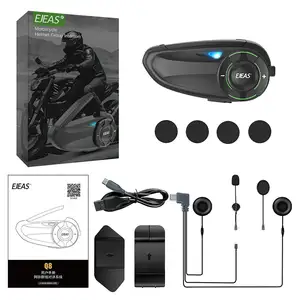 EJEAS Q8 motosiklet BT interkom kask interkom kulaklık Bluetooth mikrofonlu hoparlör FM radyo için motosiklet kask