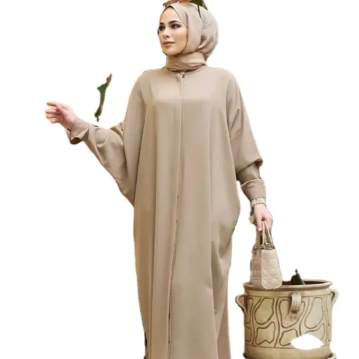 ตุรกี 2024 การออกแบบล่าสุดน้ําหนักเบายาวสุภาพสตรีมุสลิม Abaya ที่ขายดีที่สุดภาษาอาหรับแขนยาวผู้หญิง Abaya