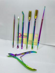 Empujador de cutículas de uñas de acero inoxidable de doble punta Piel muerta Manicura Pedicura Empujadores Esencial Nail Art Cuchara Removedor Nipper - Product Image 2