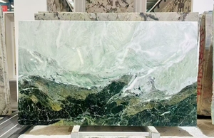 Piastrelle in Marmo Verde Naturale Irish Emperor, Piani di Lavoro in Marmo per <span class=keywords><strong>Cucina</strong></span>, Marmo Verde Jade con Effetto Nuvola Ondulata - Product Image 3