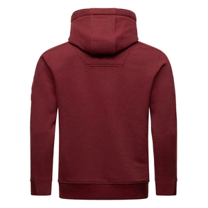 Custom <b>Mens</b> <b>Burgundy</b> High Neck Pullover <b>Hoodie</b> Adjustable Drawstring Collar-Premium 100% Cotton Fleece Quick Dry Sweatshirt - Product Image 6