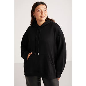 Sweat-shirt à capuche pour femme ETHIQUET Terezabb, doublé en polaire, ultra doux, coupe confortable, poche kangourou, grande taille - Product Image 5