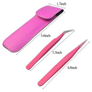 Pinzas Premium para extensiones de pestañas Pinzas para extensiones de pestañas con punta de fibra Acero japonés Color personalizado - Product Image 5