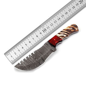 Couteau Tracker en Acier Damas Jahangir Enterprise, Lame Fixe, Survie en Extérieur, Manche Personnalisé, OEM Personnalisable, Haute Qualité - Product Image 6