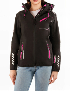 Chaqueta Softshell con Cremallera de Lona para Hombre, Cálida, Cortavientos, Impermeable, Ropa Deportiva para Exteriores, Transpirable, Ligera, Talla Grande, con Letras - Product Image 1