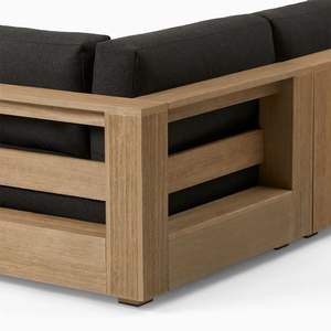 ชุดโซฟารูปตัว L สำหรับสวนกลางแจ้งไม้สักแข็งสำหรับโรงแรมพุทธรักษา - Product Image 6