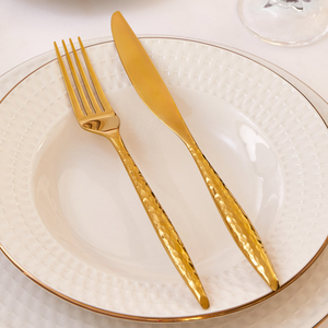 Low Price Luxury Mirrored Cutlery Set Gold Plated Flatware Stainless Steel Cutlery Knife <b>Fork</b> and Spoon Dinnerware - Product Image 3