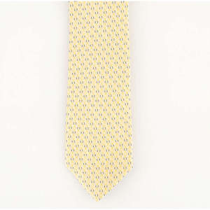 Michael Kors Men's Classic Neck <b>Tie</b> Yellow Geometric Design Regular Size <b>Polyester</b> <b>Tie</b> - Product Image 3