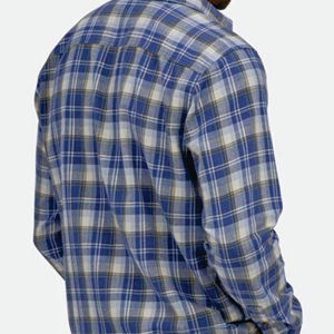 Chemises à manches longues pour hommes tendance, respirantes, à séchage rapide, vente en gros, personnalisation du logo, design 100% coton flanelle, style décontracté - Product Image 5