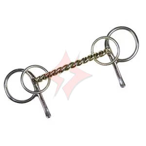 Mèche à demi-joue sur mesure fil torsadé lourd Mullen bouche Western Dutch Gag Bit allemand argent Bit culotte Premium Horse - Product Image 1