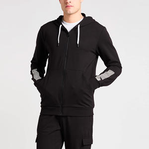 ชุดวอร์ม2ชิ้น90% 10% โพลีเอสเตอร์ผ้าสแปนเด็กซ์สำหรับวิ่งของผู้ชายชุดออกกำลังกายฟิตเนสยิมเสื้อผ้าชุดออกกำลังกาย - Product Image 4