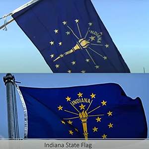 Drapeau de l'Indiana 3x5 pieds, double face, 3 couches de polyester, fabriqué aux États-Unis, couleurs vives, résistant à la décoloration, par USA TOP FLAGSINC - Product Image 4