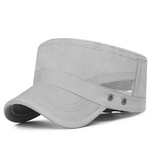 New 2025 Summer <b>Flat</b> <b>Hat</b> Outdoor Breathable Mesh Quick Drying <b>Men</b> Patrol Cadet Cap OEM ODM - Product Image 2