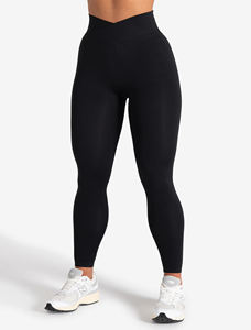 Vente en gros de leggings de yoga pour femmes à taille haute, leggings de sport pour soulever les fesses, vêtements de sport respirants, leggings de fitness doux - Product Image 2