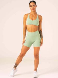 Custom Latest Pistachio Scrunch <b>Women's</b> <b>Shorts</b> High Waisted <b>Shorts</b> For <b>Women</b> Breathable And <b>Sweat</b> Wicking Fitness Workout <b>Shorts</b> - Product Image 2