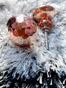 Bouton de porte rond en laiton massif vintage rustique poignée décorative pour armoires de porte d'entrée armoires armoires utilisation de meubles - Product Image 3