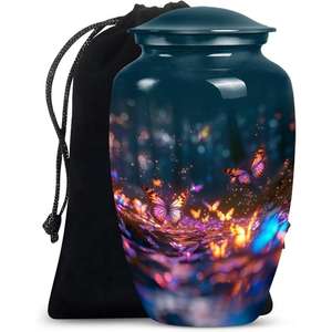 Elegant Personalized Memorial <b>Urn</b> for Human Ashes Unique Decorative <b>Casket</b> Design for <b>Pet</b> Burial for Funerals from India - Product Image 6