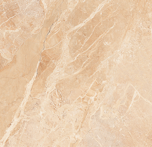 Carreau de porcelaine aspect marbre beige poli de 600x600mm Texture de pierre naturelle avec des veines élégantes pour les espaces intérieurs - Product Image 1