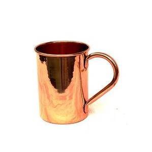 <b>Straight</b> Smooth Copper Beer Mugs With Copper Handle - Product Image 1