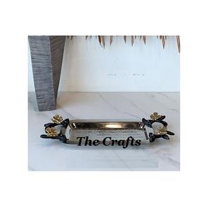 Plateau de service en acier inoxydable en vrac avec poignées en aluminium plateau de service de vaisselle de taille et de forme personnalisées - Product Image 1