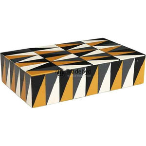 Tradebyd Resin Inlay Decorative Jewelry <b>Box</b> Masterpiece for <b>Eid</b> Christmas Wedding <b>Gifts</b> Storage - Product Image 1