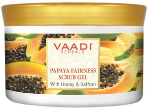 Vaadi herbals เจลสครับมะละกอสำหรับผิวที่สดใสหรือเรียบเนียนและกระจ่างใสผู้จัดจำหน่ายในอินเดีย - Product Image 2