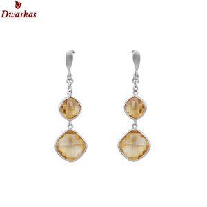 Pendiente clásico de Venta caliente para mujer Plata de Ley 925, conjunto de bisel de piedras preciosas de cuarzo rosa, pendiente de gota, stock listo, precio bajo - Product Image 2