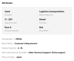 El mejor!! Camión Comercial con Motor Diésel, Cabeza Tractora 6x4 de Carga Pesada para Transporte de Contenedores y Operaciones Logísticas - Product Image 5