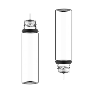 Botella Unicornio de PET de 60 ml de Chubby Gorilla con CRC y Bandas de Seguridad (Botella Transparente/Tapa Negra Opaca) - Product Image 4