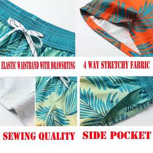 Short de basket-ball pour hommes vêtements de sport respirants sur mesure avec nouveau design imprimé logo maillot de bain de plage à cordon de serrage vente en gros - Product Image 6