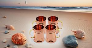 Metal Beer Stein <b>Large</b> Moscow Mule Mugs with Brass Handle Unique tankard look handmade Capacity- 18 Ounce - Product Image 4