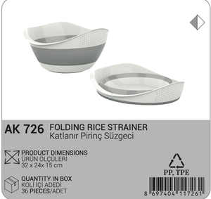 AFOSSA moderne pliable écologique passoire passoire Durable pliant riz alimentaire gain de place cuisine outil 3-6L capacité - Product Image 2