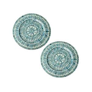 Maravilloso diseño redondo debajo de la placa de exhibición en madera y placa de cargador de nácar para accesorios de cocina - Product Image 4