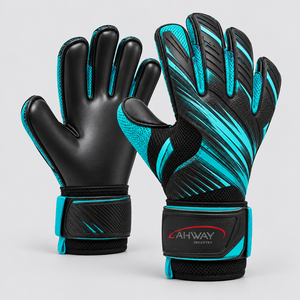 Gants de gardien de but professionnels personnalisés en gros, en latex antidérapant, protection des doigts, haute qualité, pour le football - Product Image 6