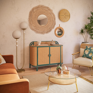 ตู้หวายธรรมชาติตู้เก็บของในครัวอุปกรณ์จัดระเบียบและจัดเก็บจากเวียดนาม - Product Image 4