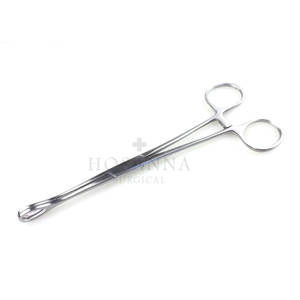 Éponge tenant pince courbée droite dentelée 25cm pince de chirurgie générale pince éponge médicale - Product Image 2