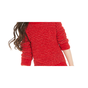 Maglione rosso in ciniglia con bordi smerlati per bambina Epic Threads, taglia 2T - Product Image 3
